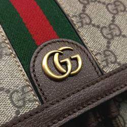 Gucci Beige Brown Canvas and Leather Ophidia small backpack
