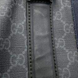 Gucci Black PVC Leather GG Supreme Cherie Line Tote Bag 