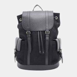 Gucci Black Canvas and Leather Jumbo GG Backpack