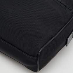 Gucci Black Nylon and Leather Wristlet Zip Pouch