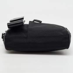 Gucci Black Nylon and Leather Wristlet Zip Pouch