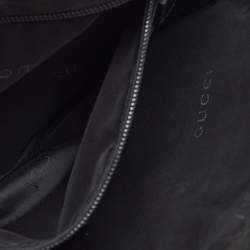 Gucci Black Nylon and Leather Wristlet Zip Pouch