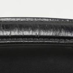 Gucci Black Nylon and Leather Combination Lock Briefcase