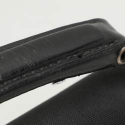 Gucci Black Nylon and Leather Combination Lock Briefcase
