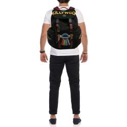 Gucci Black Mesh Fabric Hollywood Embroidered Backpack