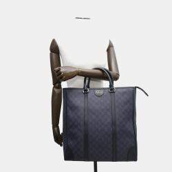 Gucci Navy PVC Leather Ophidia Tote Bag