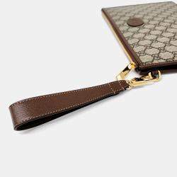Gucci Beige Brown PVC Interlocking Clutch