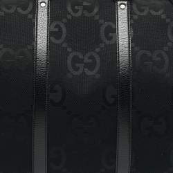 Gucci Black Jumbo GG Canvas Large Duffel Bag