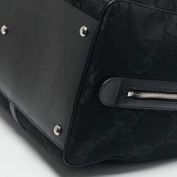 Gucci Black Jumbo GG Canvas Large Duffel Bag