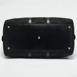 Gucci Black Jumbo GG Canvas Large Duffel Bag