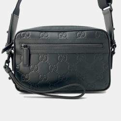 Gucci Black GG Rubber Effect Small Cross Body Bag 