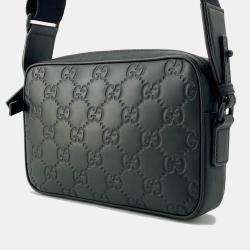 Gucci Black GG Rubber Effect Small Cross Body Bag 