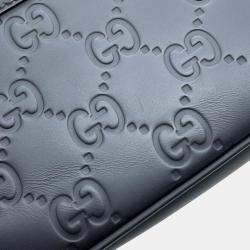Gucci Black GG Rubber Effect Small Cross Body Bag 