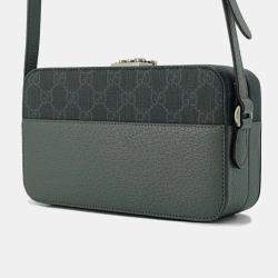 Gucci Grey/Black Cutout Interlocking G Shoulder Bag 