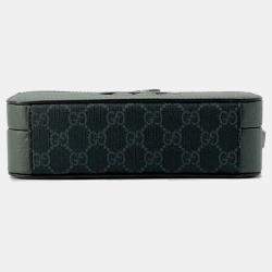 Gucci Grey/Black Cutout Interlocking G Shoulder Bag 