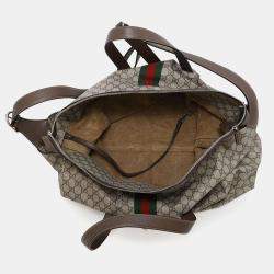 Gucci Beige/Brown GG Supreme Canvas Jackie 1961 Travel Bag