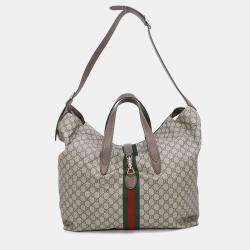 Gucci Beige/Brown GG Supreme Canvas Jackie 1961 Travel Bag