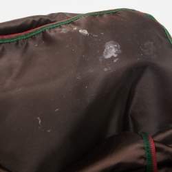 Gucci Brown Diamante Nylon Web Backpack