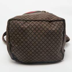 Gucci Brown Diamante Nylon Web Backpack