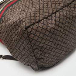 Gucci Brown Diamante Nylon Web Backpack