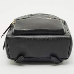 Gucci Black Leather Soho Chain Backpack