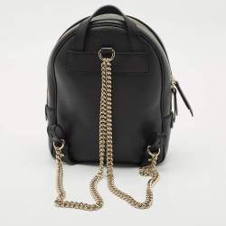 Gucci Black Leather Soho Chain Backpack