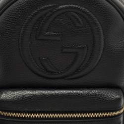 Gucci Black Leather Soho Chain Backpack