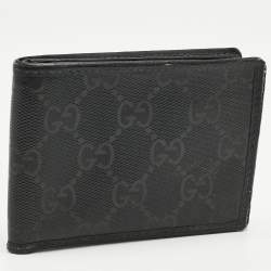 Gucci Black GG Crystals Canvas Bifold Wallet