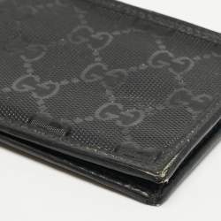 Gucci Black GG Crystals Canvas Bifold Wallet