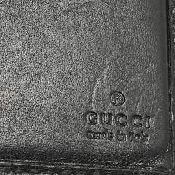 Gucci Black GG Crystals Canvas Bifold Wallet