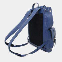 Gucci Blue Leather GG Embossed Backpack
