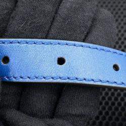 Gucci Blue Leather GG Embossed Backpack