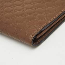 Gucci Brown Microguccissima Leather Long Wallet