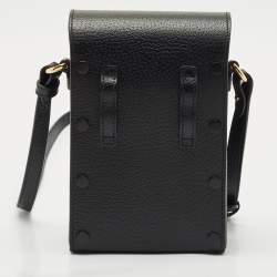 Pre Owned Gucci Black Leather Mini Horsebit 1955 Crossbody Bag