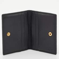 Gucci Black Guccissima Leather Bifold Card Holder 