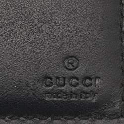 Gucci Black Guccissima Leather Bifold Card Holder 