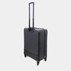 Gucci Gg Supreme Suitcase Black Pvc Leather