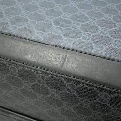 Gucci Gg Supreme Suitcase Black Pvc Leather