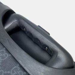 Gucci Gg Supreme Suitcase Black Pvc Leather