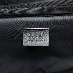 Gucci Gg Supreme Suitcase Black Pvc Leather