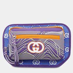 Gucci Gg nylon Belt Bag Blue/Purple Nylon Rubber