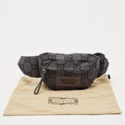 مملوكة مسبقًا حقيبة خصر غوتشي نايلون رمادي GG ريبستوب