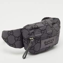 مملوكة مسبقًا حقيبة خصر غوتشي نايلون رمادي GG ريبستوب