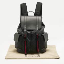 Gucci Black GG Supreme Canvas Backpack