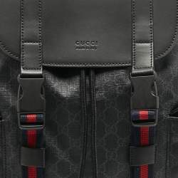 Gucci Black GG Supreme Canvas Backpack