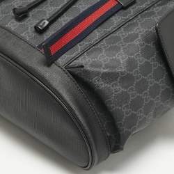Gucci Black GG Supreme Canvas Backpack