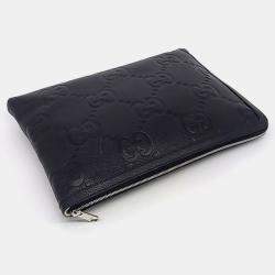 Gucci Black Leather Clutch