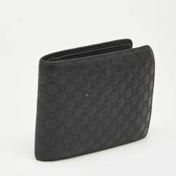Gucci Black Microguccissima Leather Bifold Compact Wallet