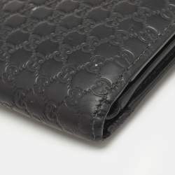 Gucci Black Microguccissima Leather Bifold Compact Wallet