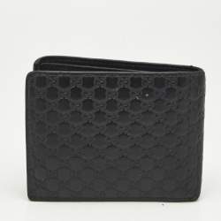 Gucci Black Microguccissima Leather Bifold Compact Wallet